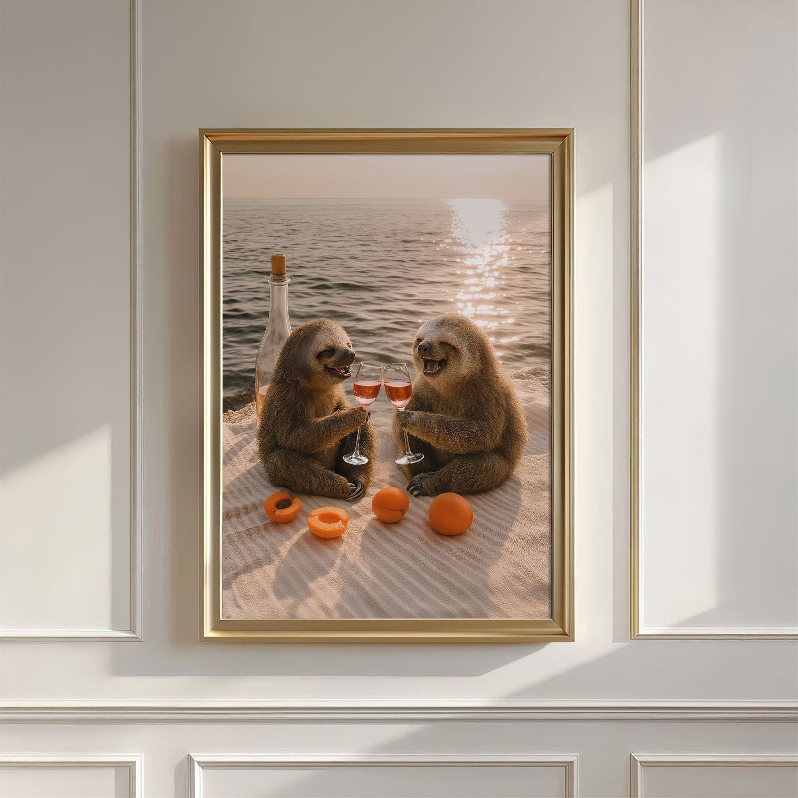 Picnic Toast II, Vertical, Wall Art