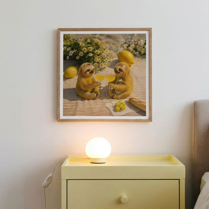 Picnic Toast I, Square, Framed Art