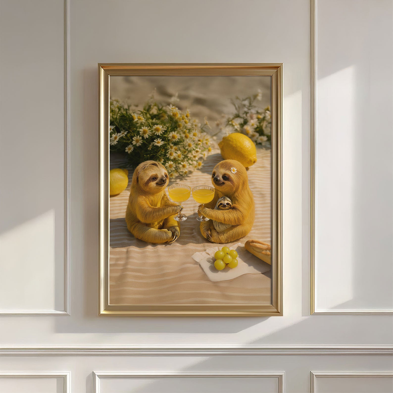 Picnic Toast I, Vertical, Wall Art
