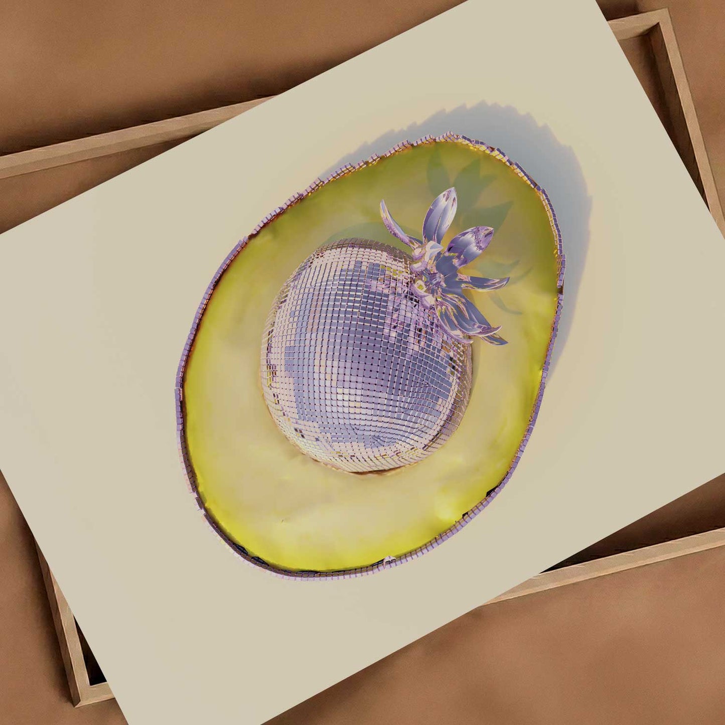Pink Avocado, Horizontal, Art Print