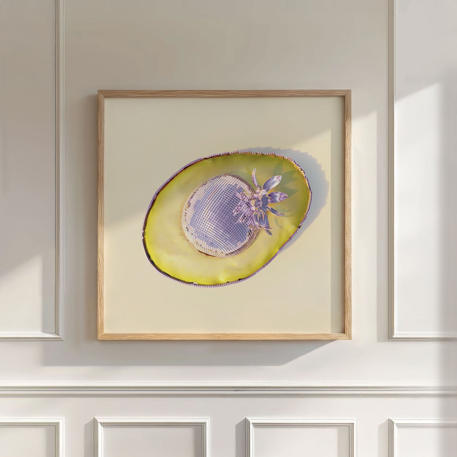 Pink Avocado, Square, Wall Art