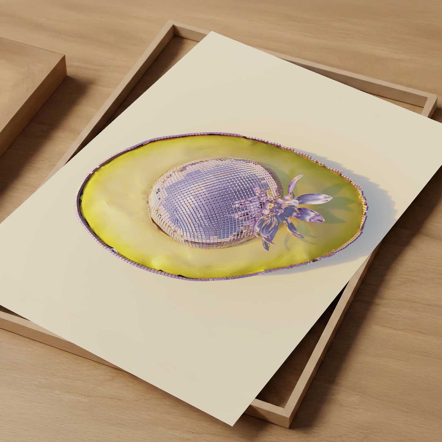 Pink Avocado, Vertical, Art Print