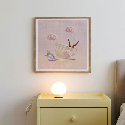 Pink Dance, Square, Framed Art
