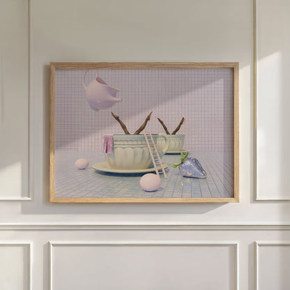 Pink Duet, Horizontal, Wall Art