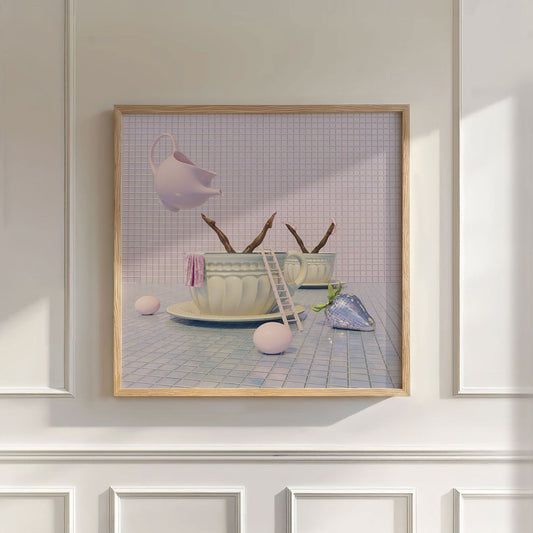 Pink Duet, Square, Wall Art
