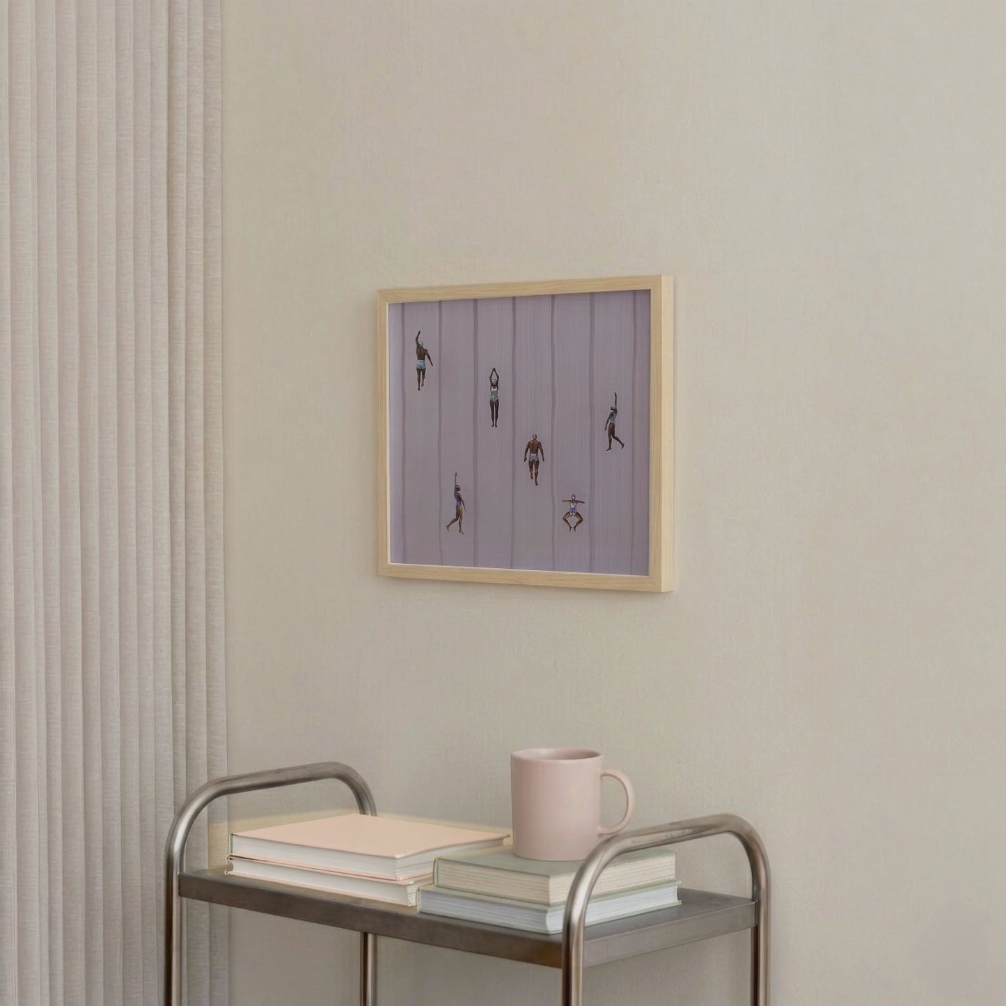 Pink Escape, Square, Framed Art