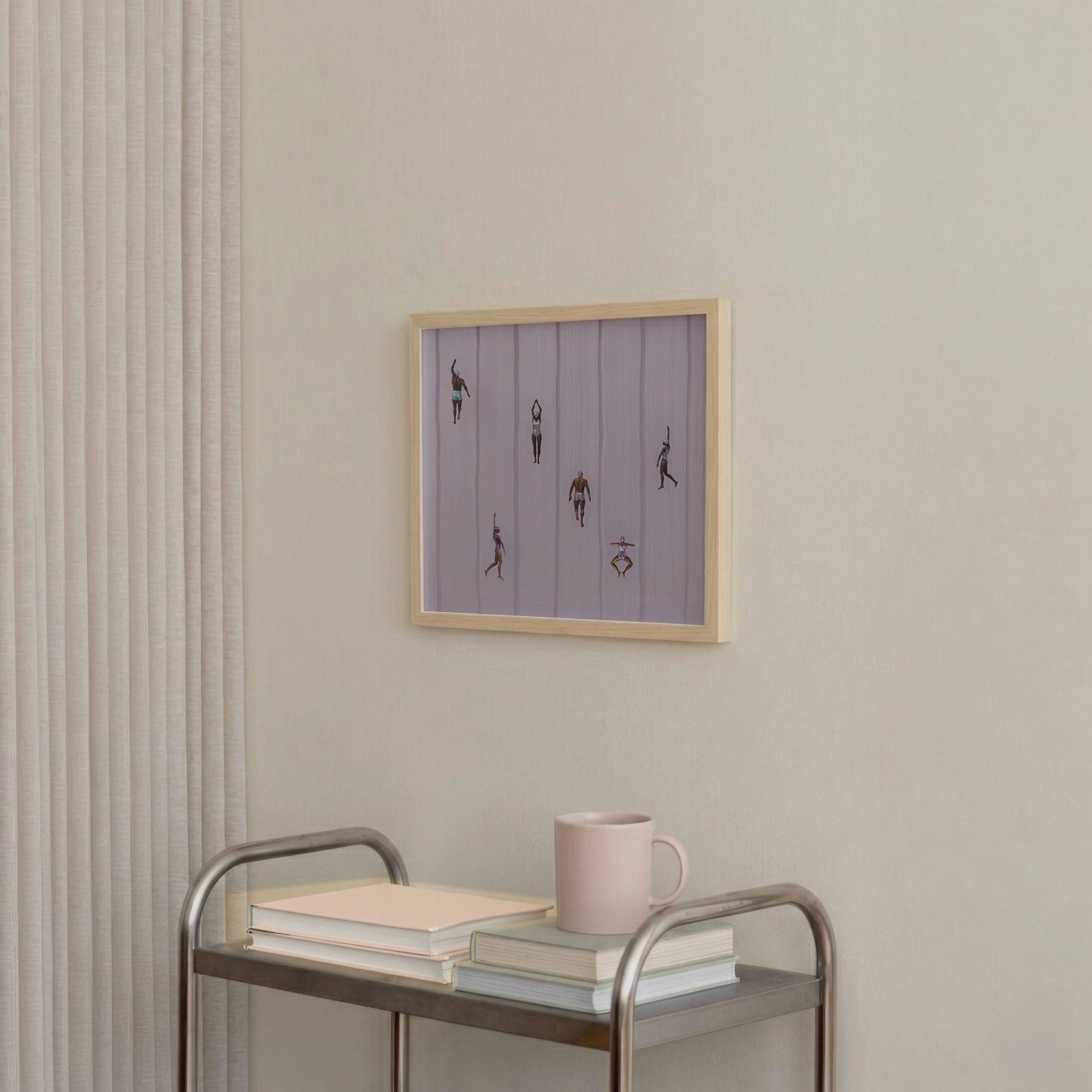 Pink Escape, Square, Framed Art