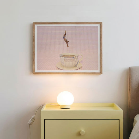 Pink High Dive, Horizontal, Framed Art