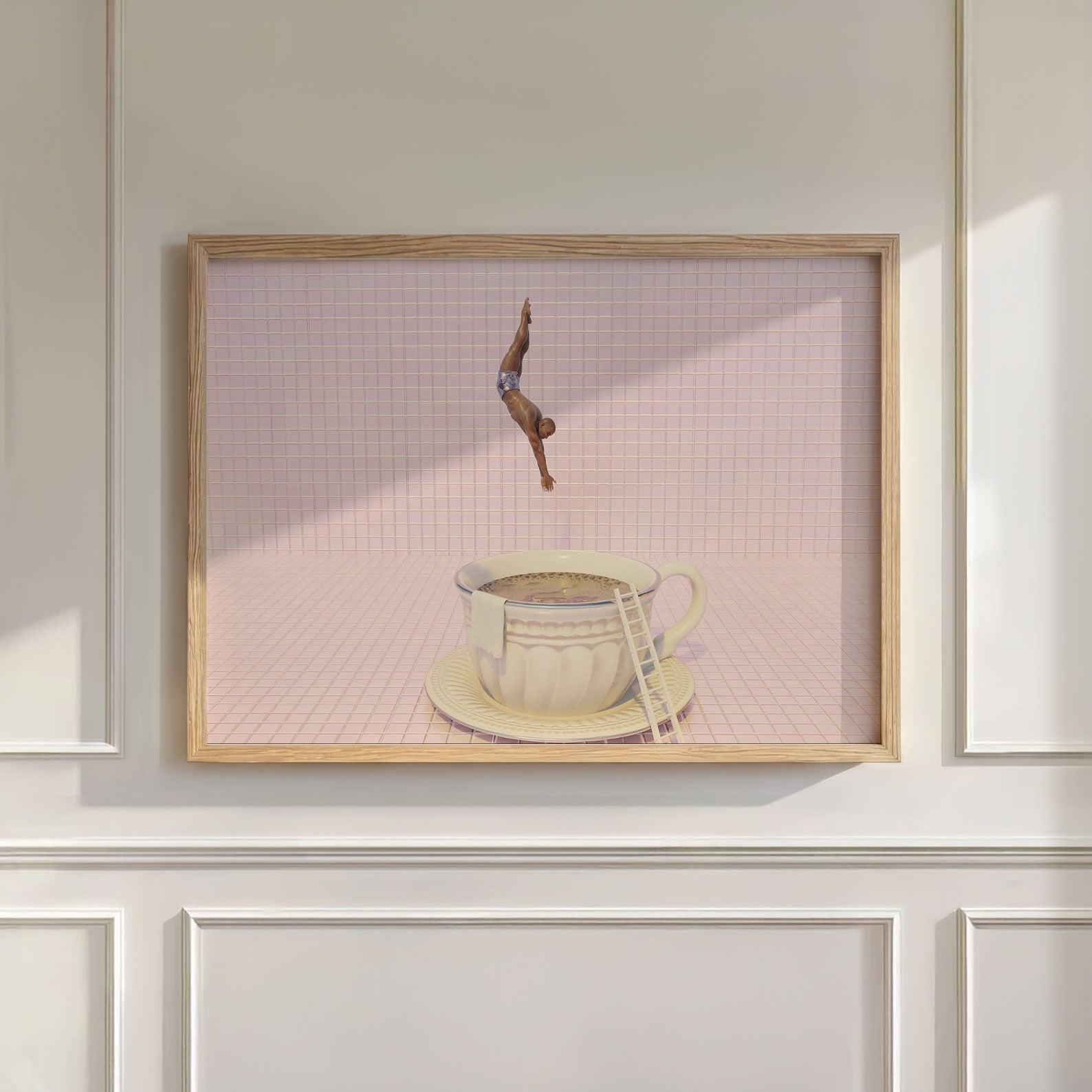 Pink High Dive, Horizontal, Wall Art