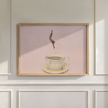 Pink High Dive, Horizontal, Wall Art