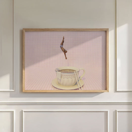 Pink High Dive, Horizontal, Wall Art