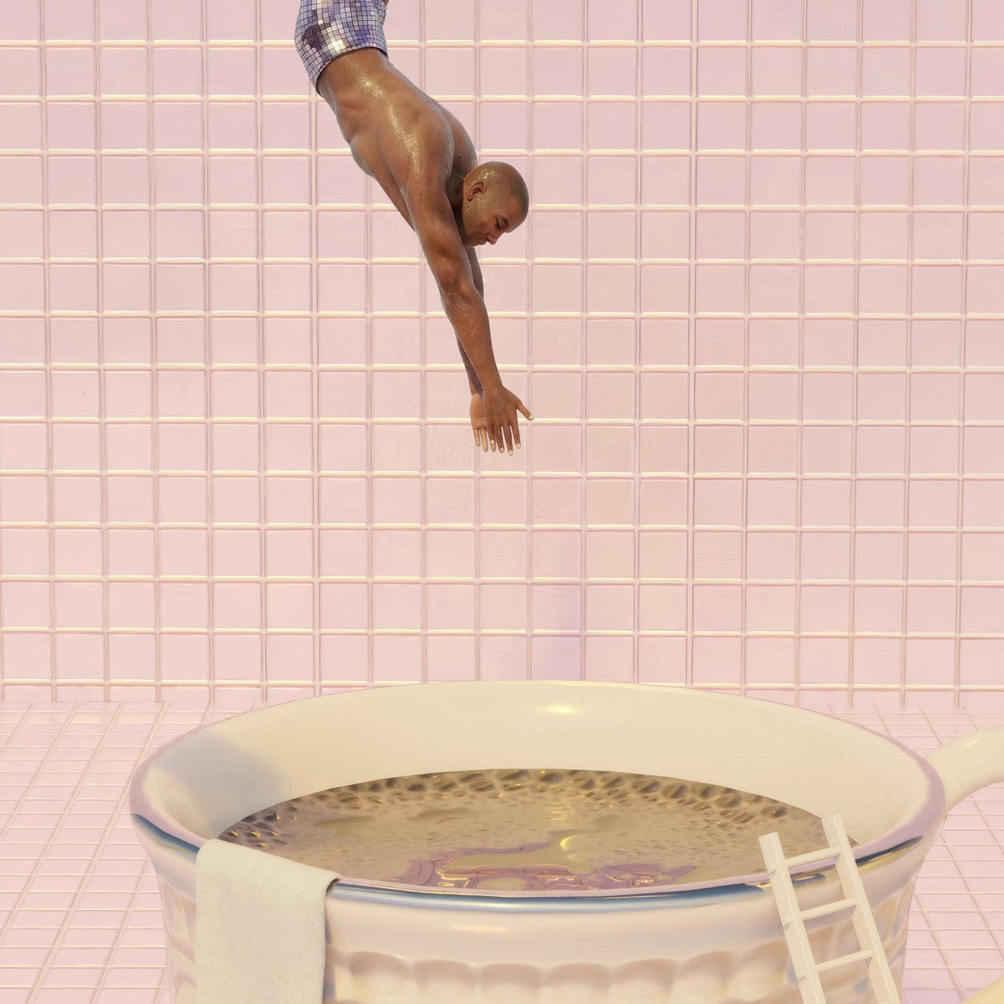Extreme Close Up Detail Of Pink High Dive
