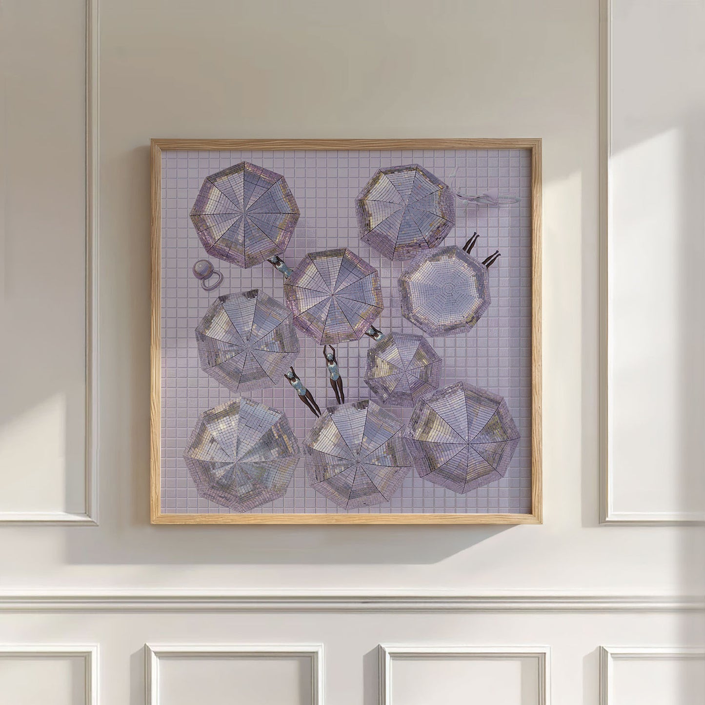 Pink Parasols, Square