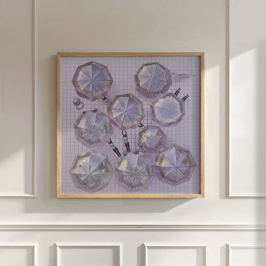 Pink Parasols, Square