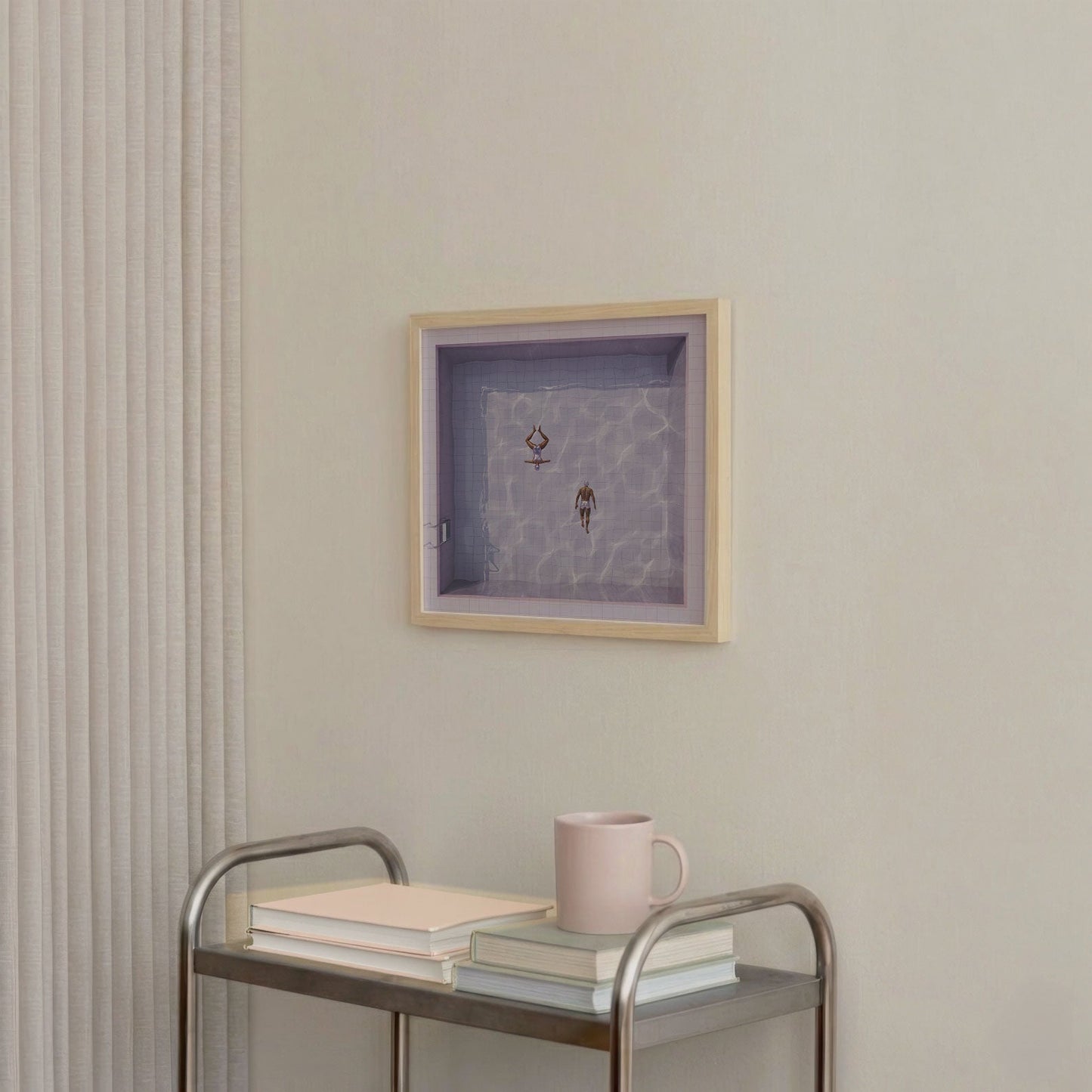 Pink Summer B, Square, Framed Art