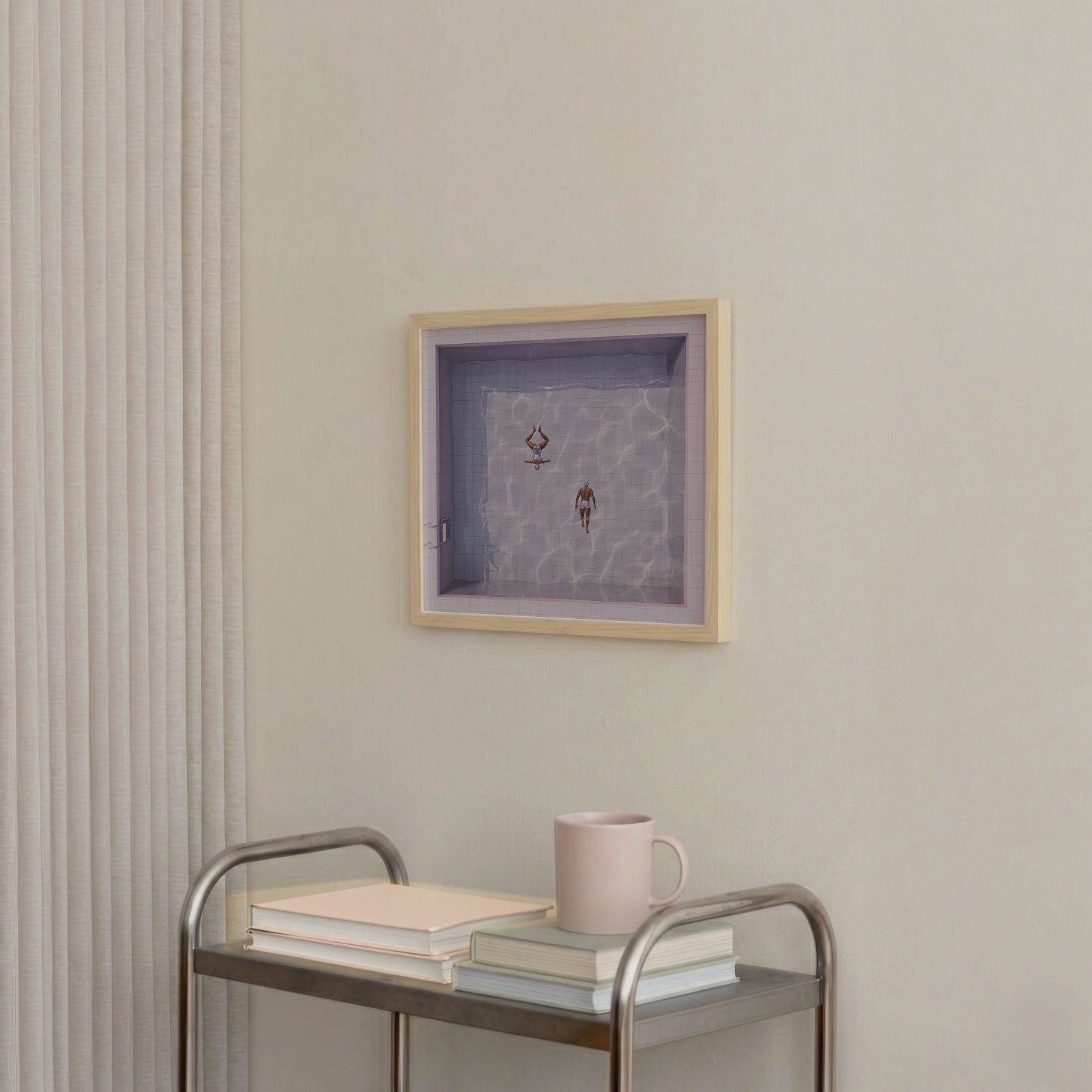 Pink Summer B, Square, Framed Art