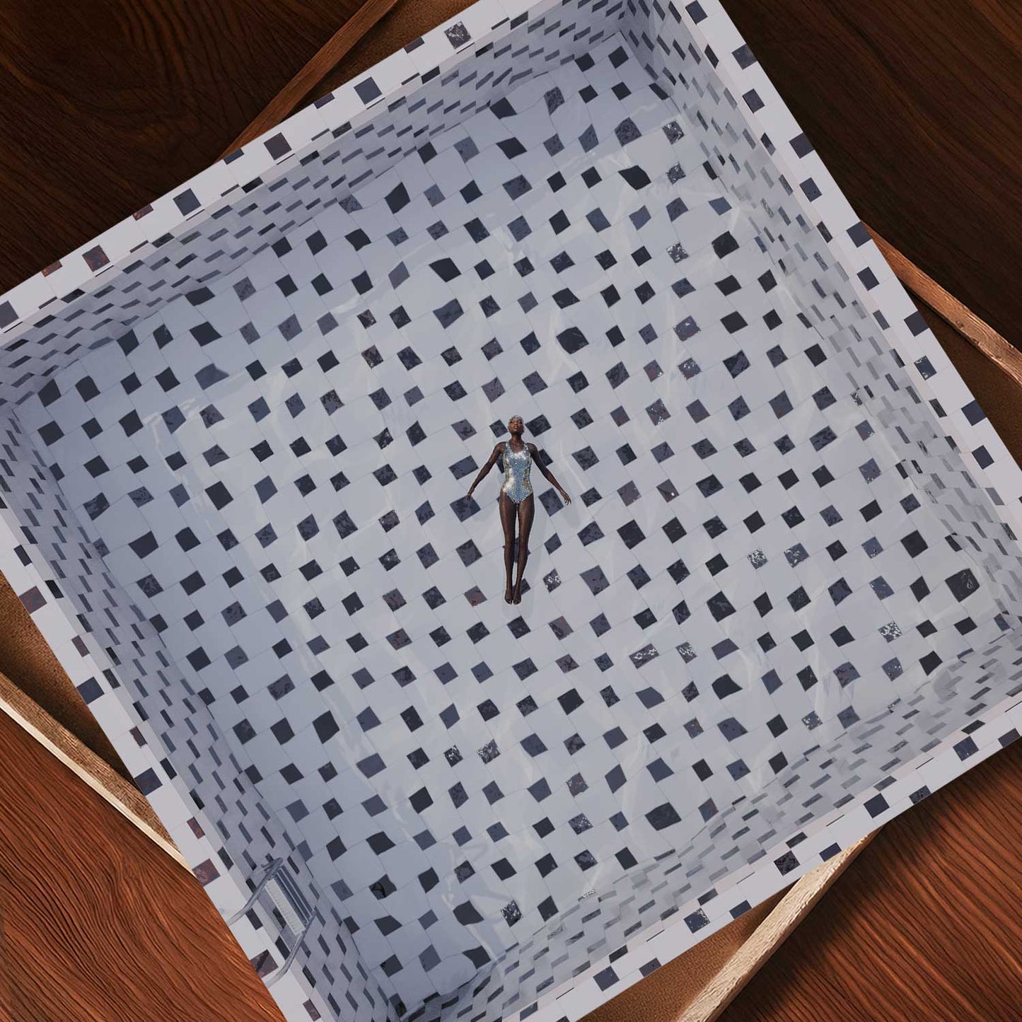 Pool Bliss B, Square, Art Print