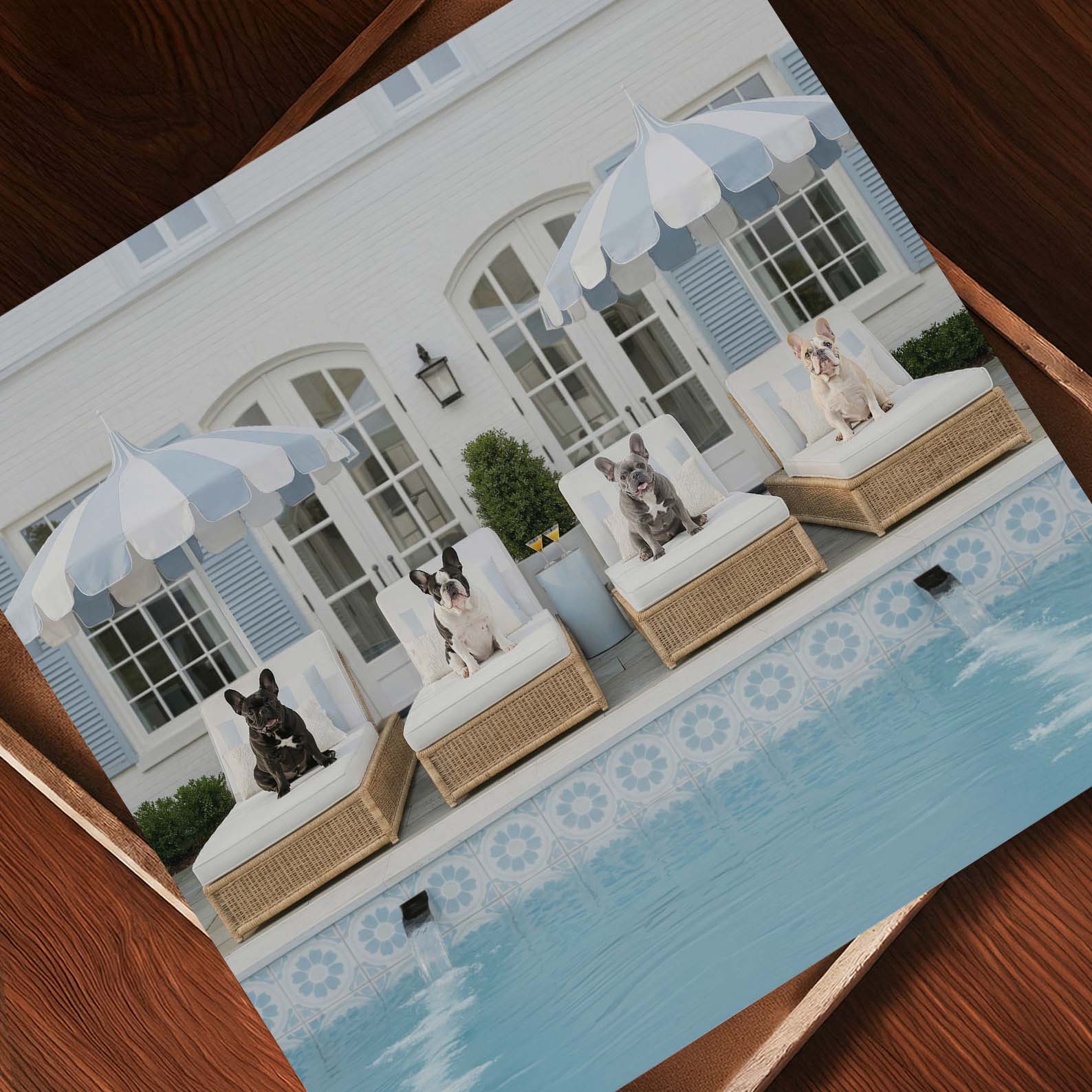 Pool Day, Square, Art Print