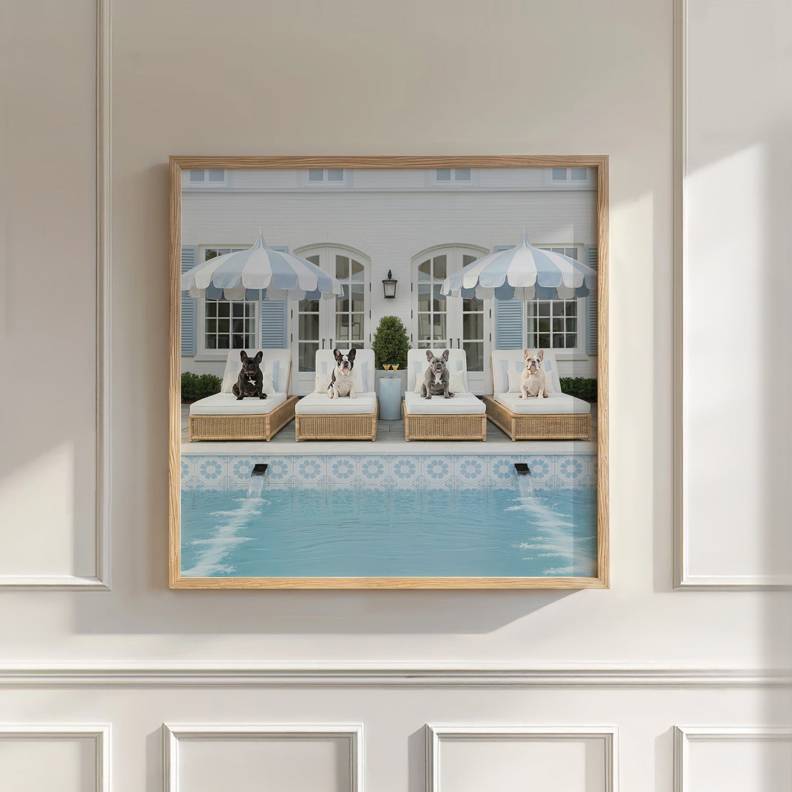 Pool Day, Square, Wall Art