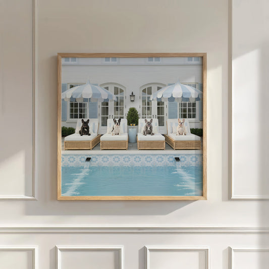 Pool Day, Square, Wall Art