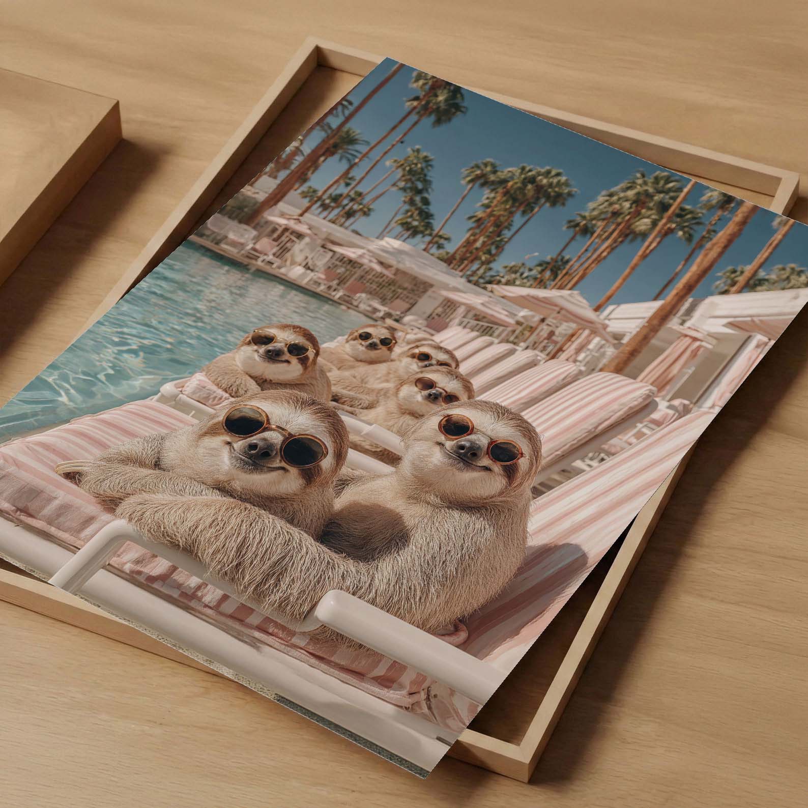 Poolside Paradise I, Vertical, Art Print