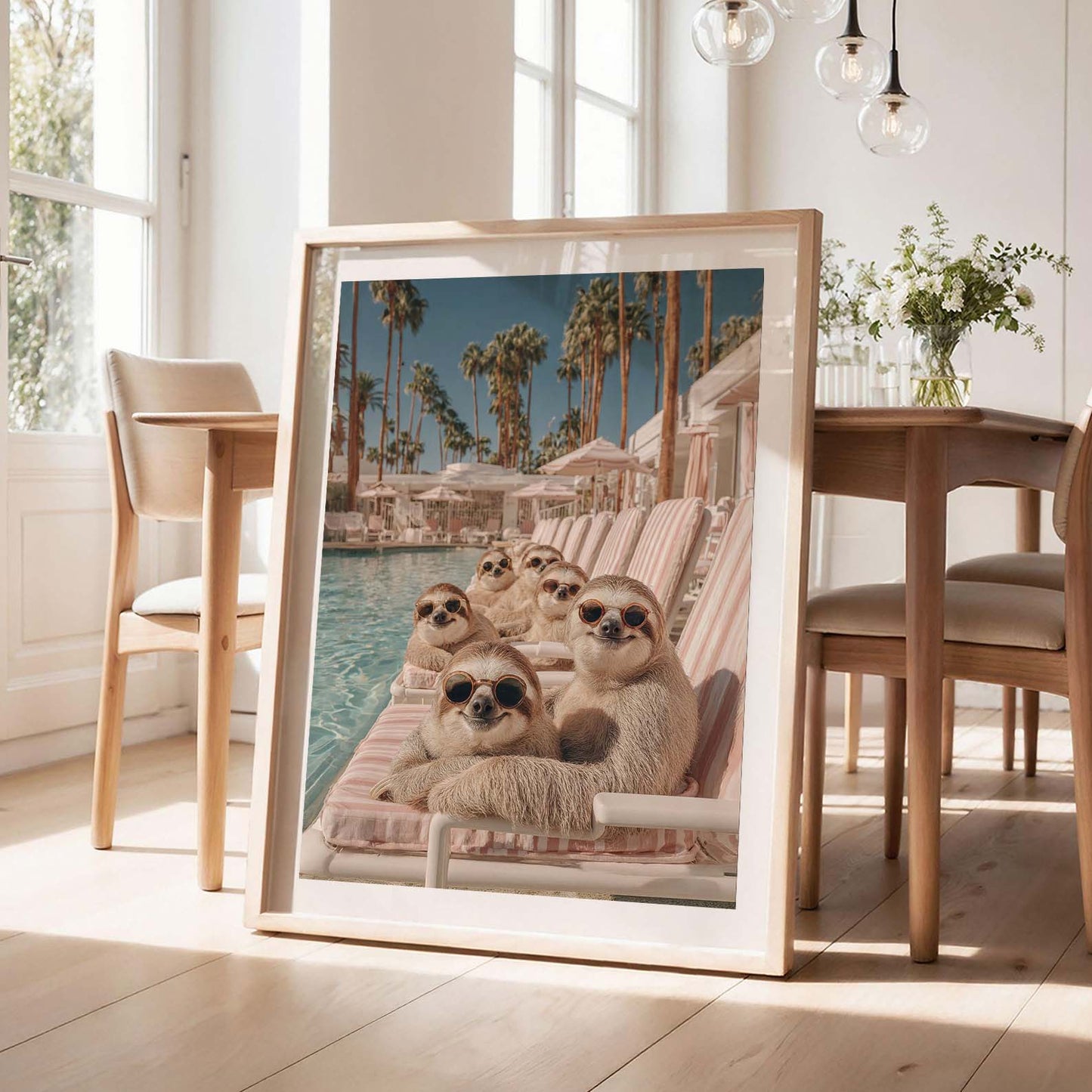 Poolside Paradise I, Vertical, Framed Art