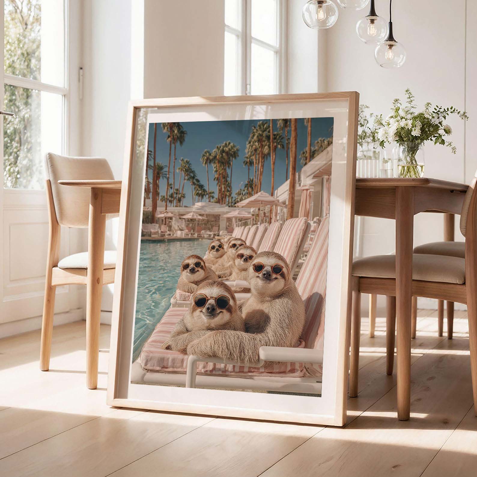 Poolside Paradise I, Vertical, Framed Art