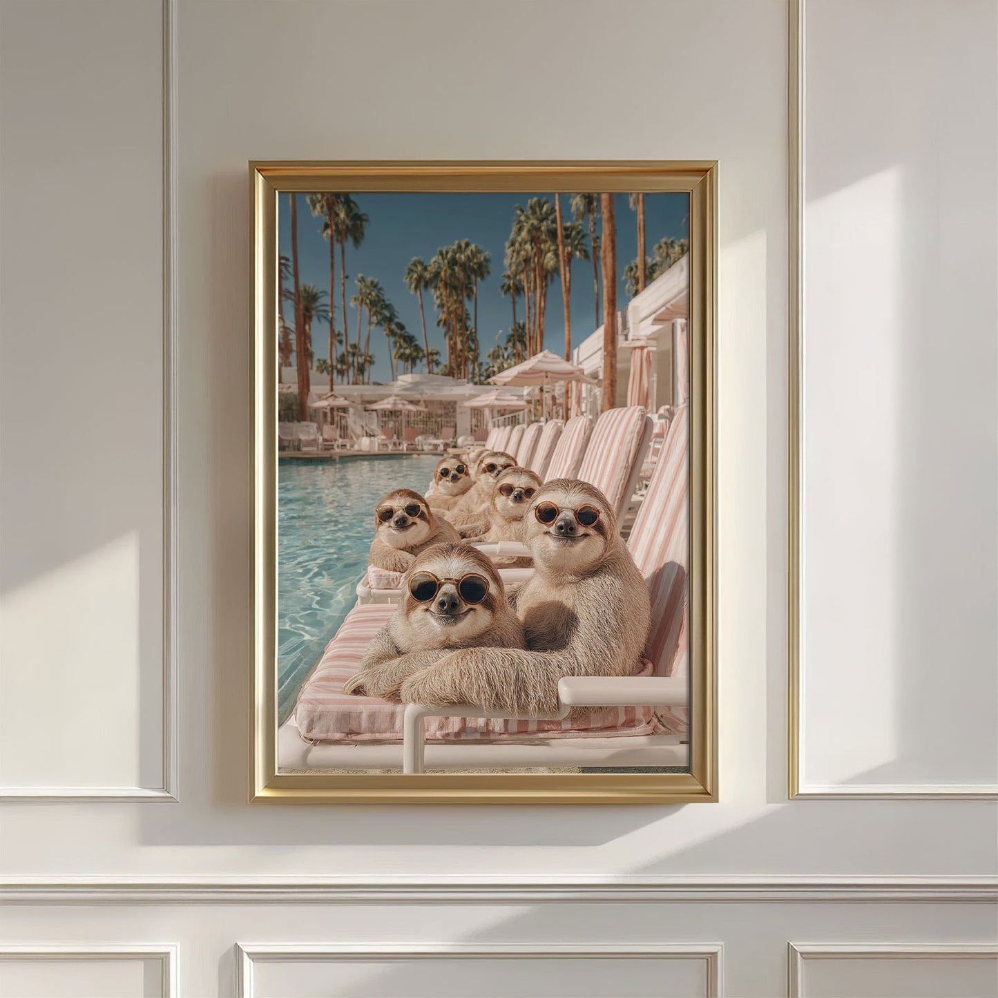 Poolside Paradise I, Vertical, Wall Art