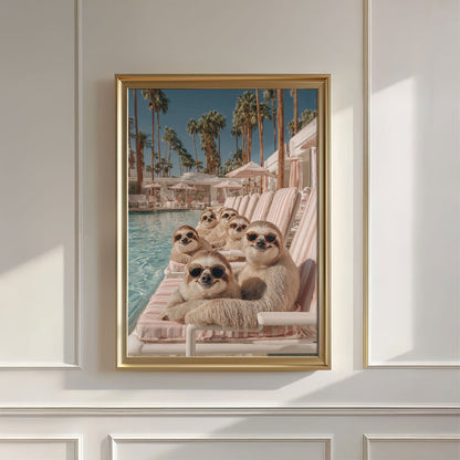 Poolside Paradise I, Vertical, Wall Art