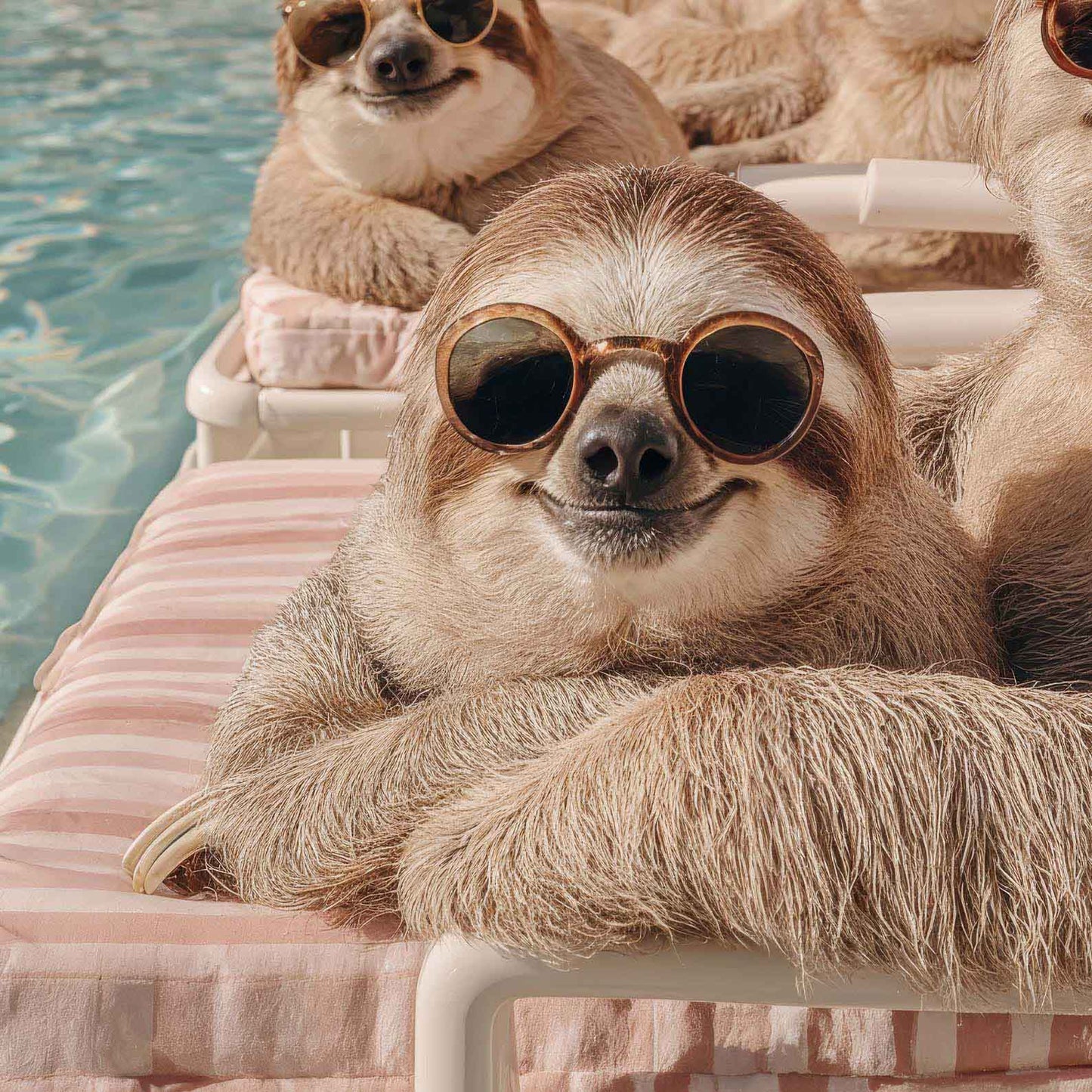 High Resolution Art Texture Of Poolside Paradise I