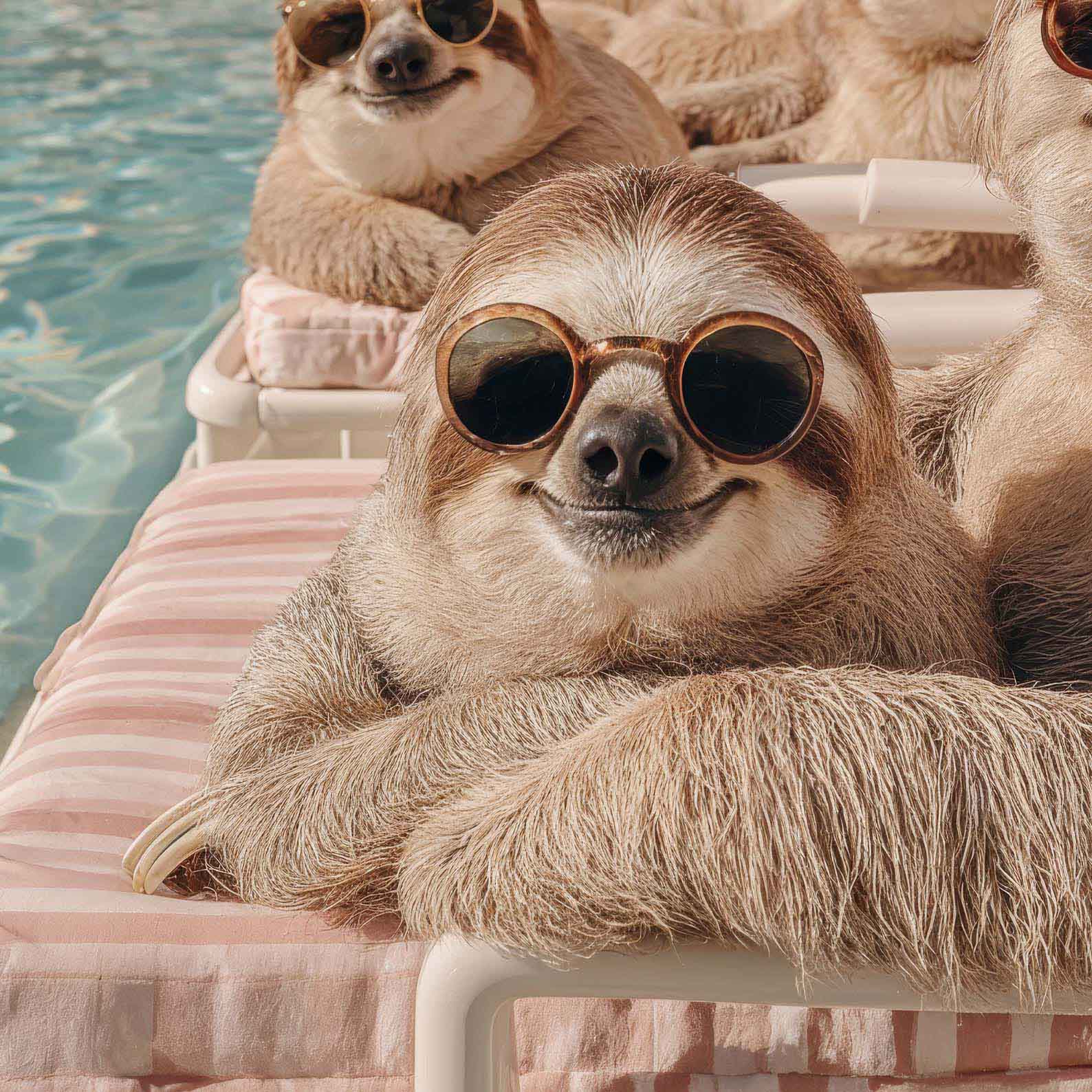 High Resolution Art Texture Of Poolside Paradise I