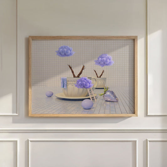 Purple Cloud Duet, Horizontal, Wall Art