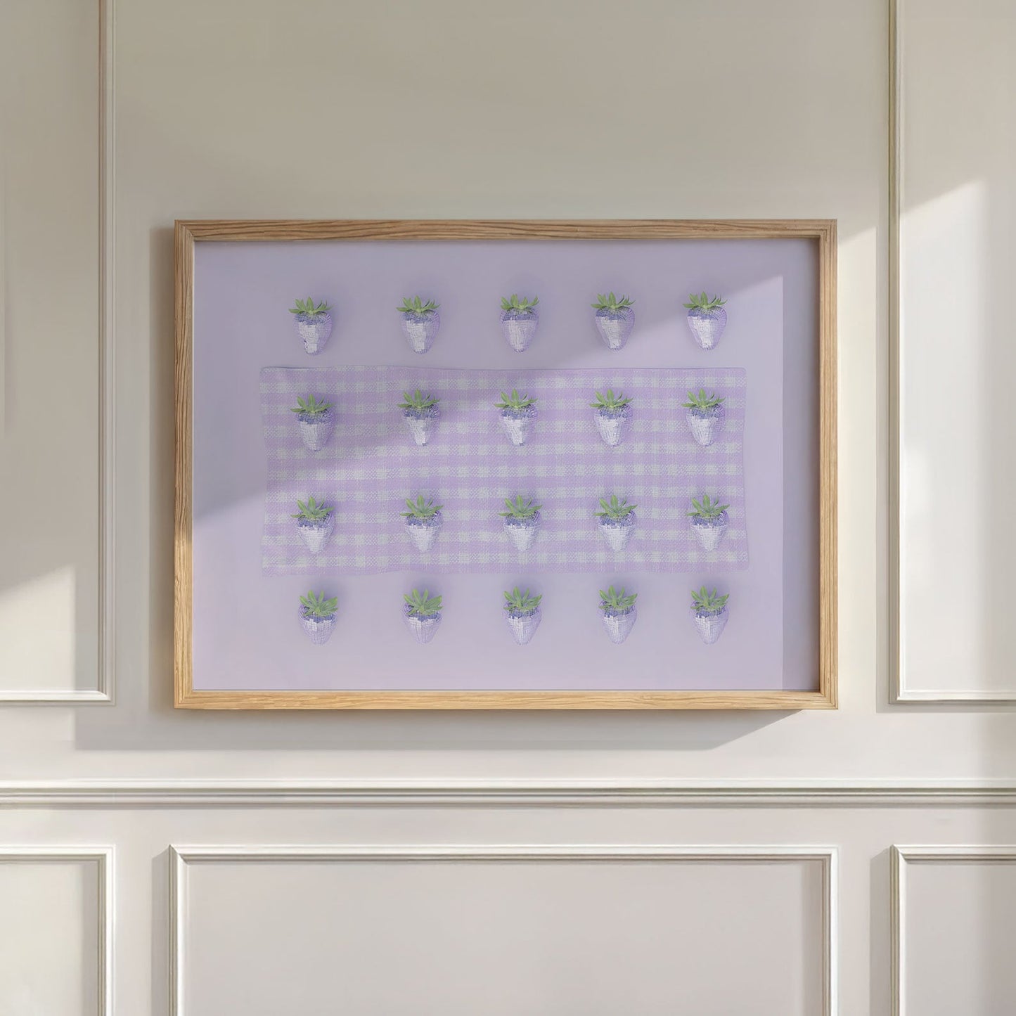 Purple Disco Berry Grid, Horizontal, Wall Art