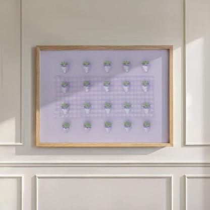 Purple Disco Berry Grid, Horizontal, Wall Art