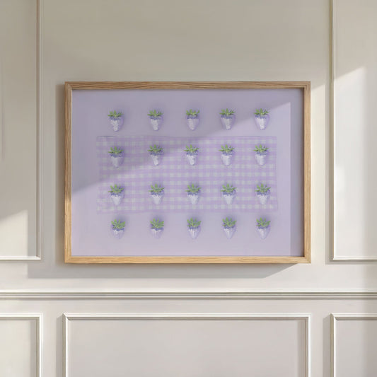 Purple Disco Berry Grid, Horizontal, Wall Art