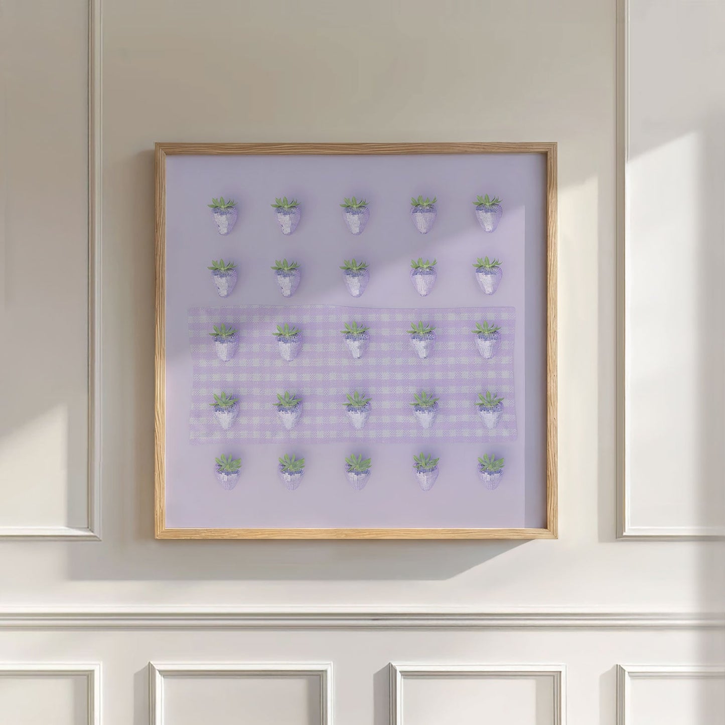 Purple Disco Berry Grid, Square, Wall Art