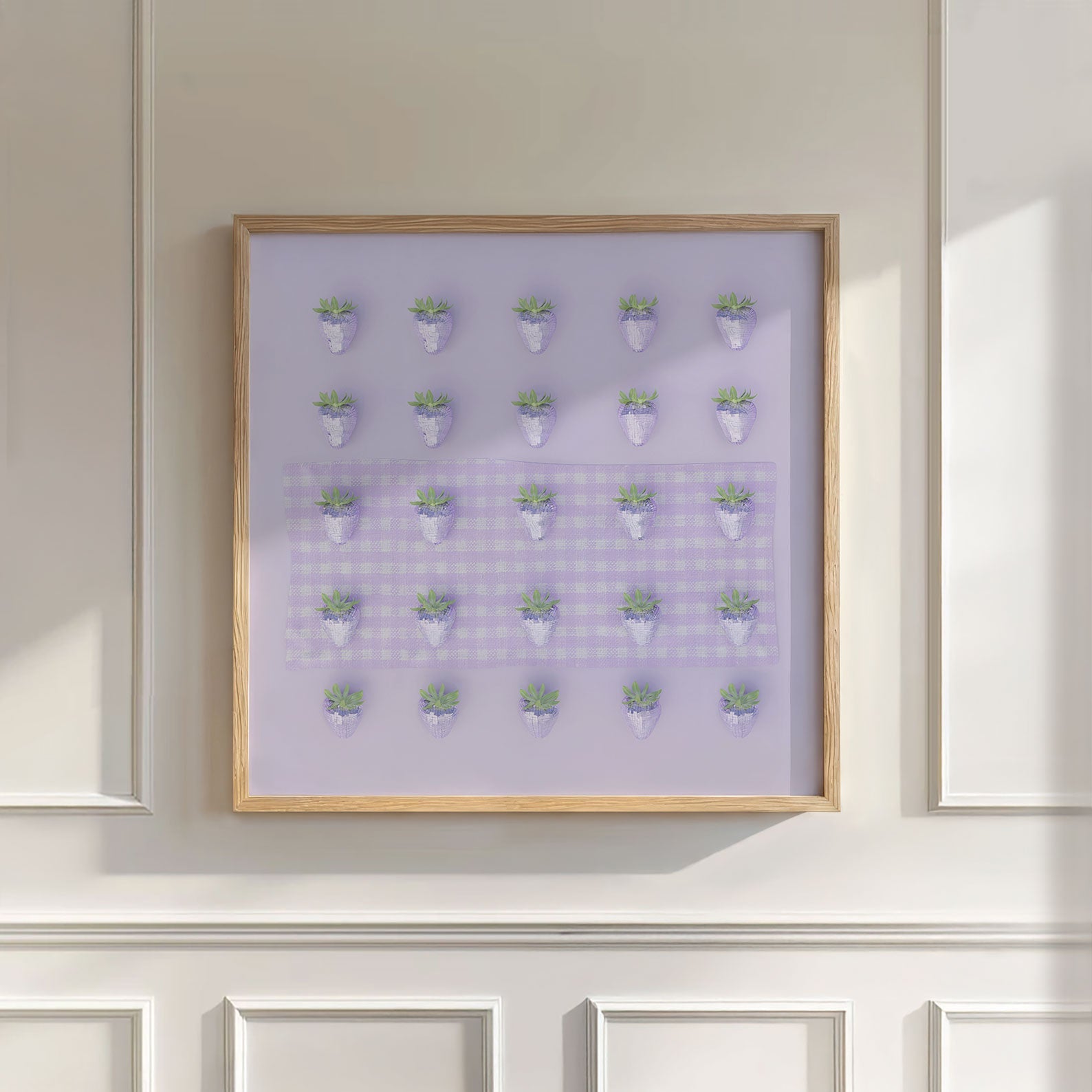 Purple Disco Berry Grid, Square, Wall Art
