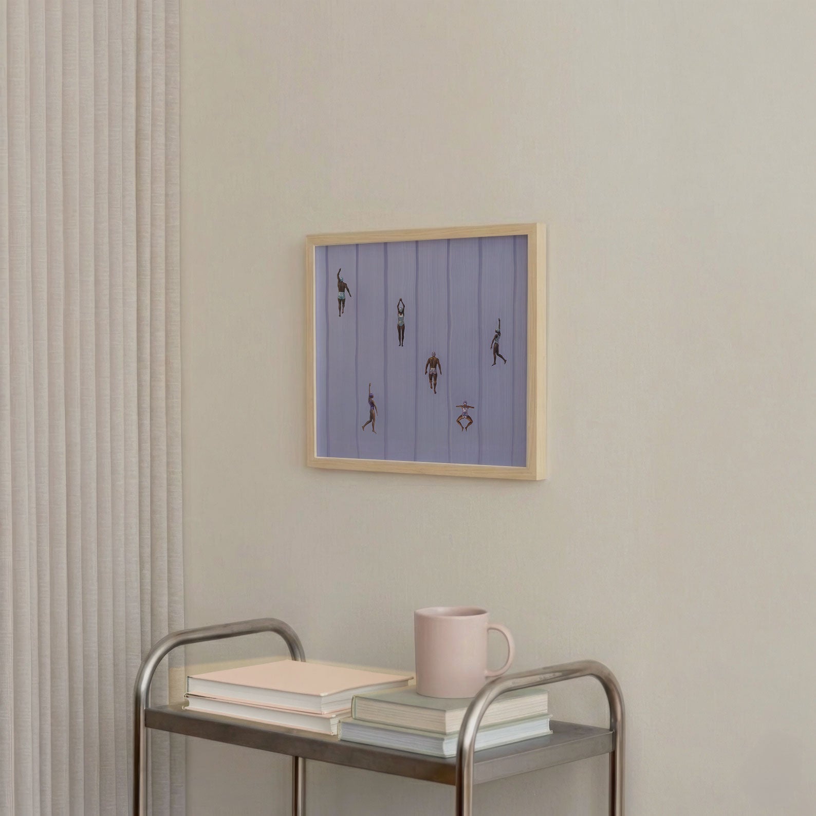 Purple Escape, Square, Framed Art