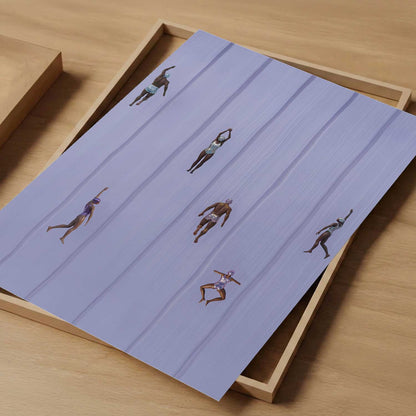 Purple Escape, Vertical, Art Print