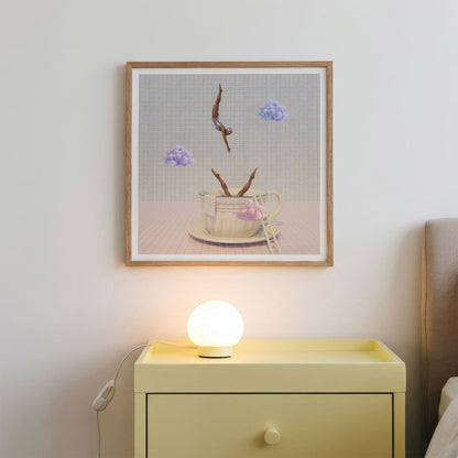 Rainbow Cloud Dive, Square, Framed Art