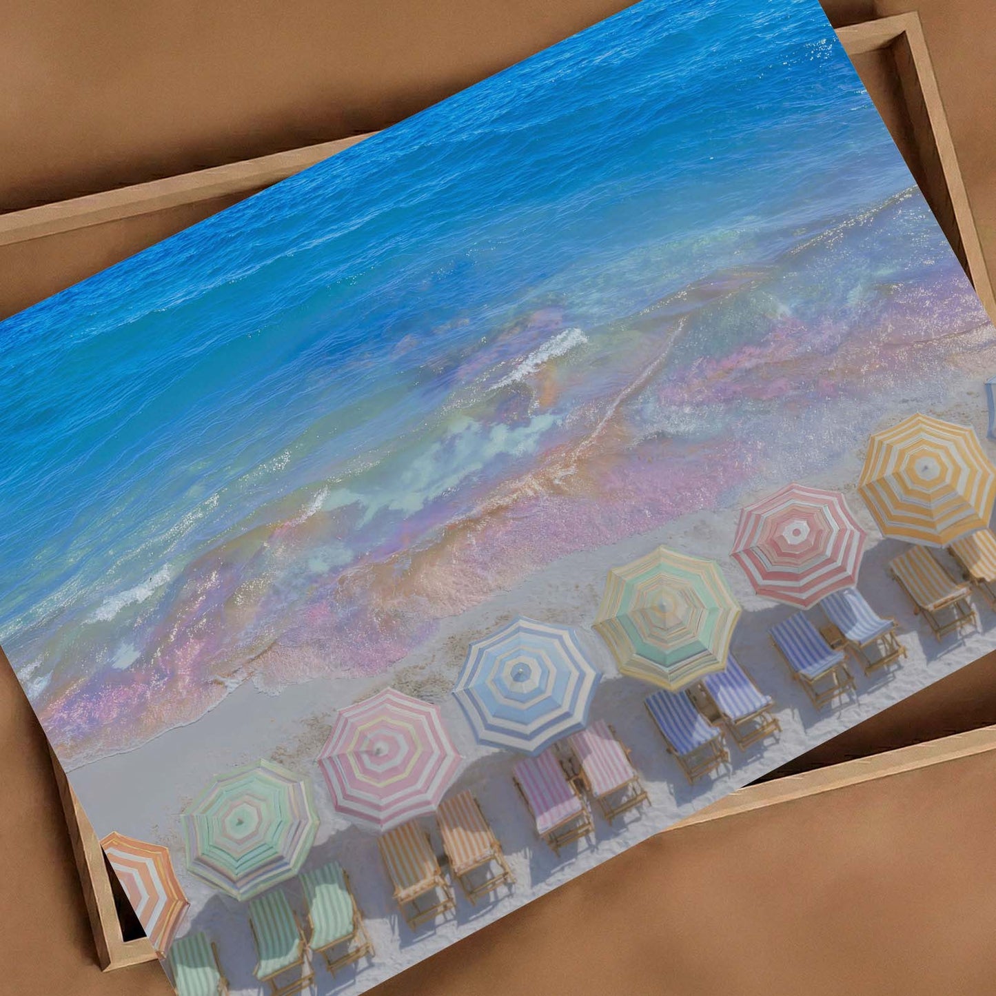 Rainbow Coast, Horizontal, Art Print