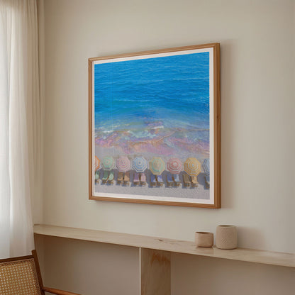 Rainbow Coast, Square, Framed Art