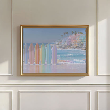Rainbow Surfboards, Horizontal, Wall Art