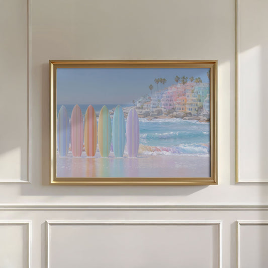 Rainbow Surfboards, Horizontal, Wall Art