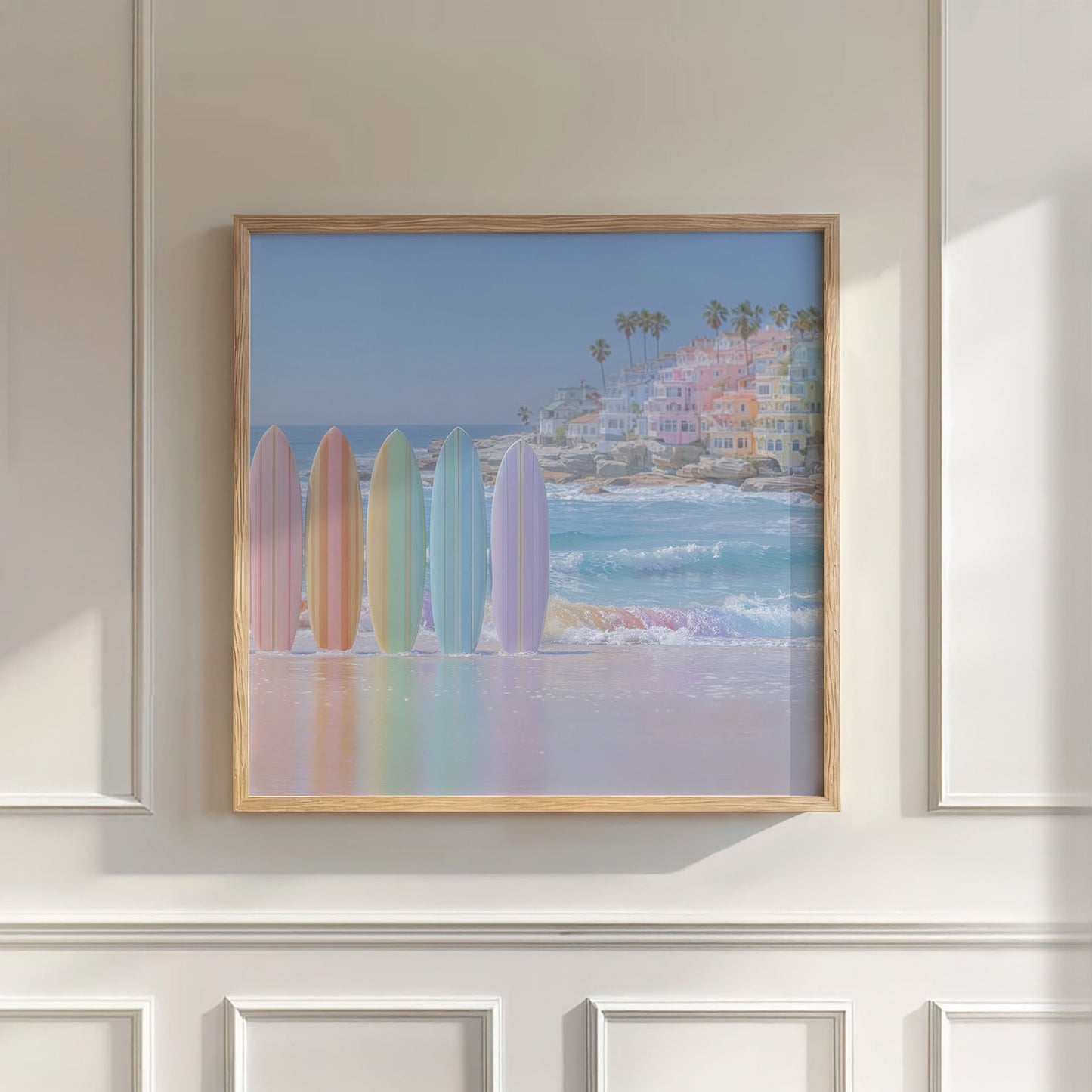 Rainbow Surfboards, Square, Wall Art