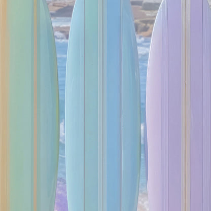 Extreme Close Up Detail Of Rainbow Surfboards