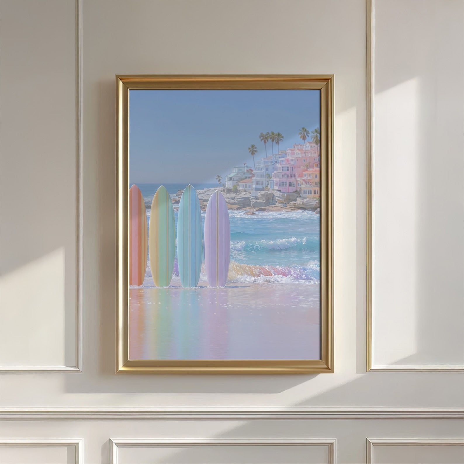 Rainbow Surfboards, Vertical, Wall Art