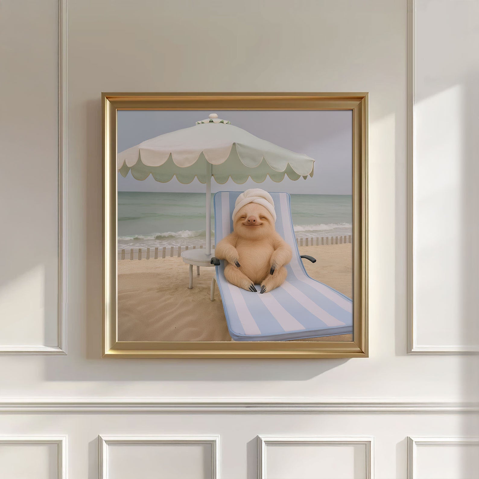 Relaxing On The Beach I, Square, Wall Art