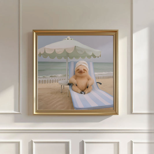 Relaxing On The Beach I, Square, Wall Art