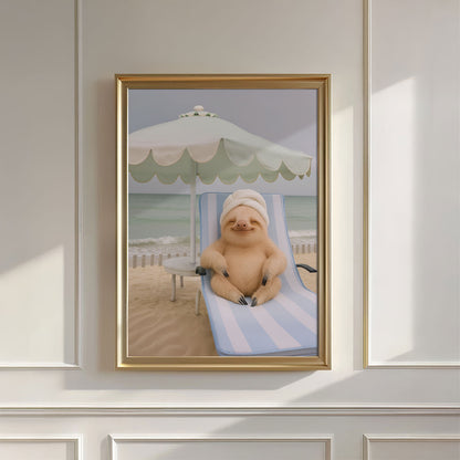 Relaxing On The Beach I, Vertical, Wall Art
